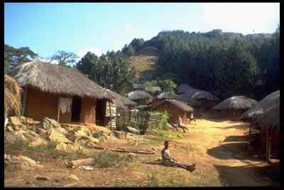 Siedlung am Zomba Plateau- Malawi
