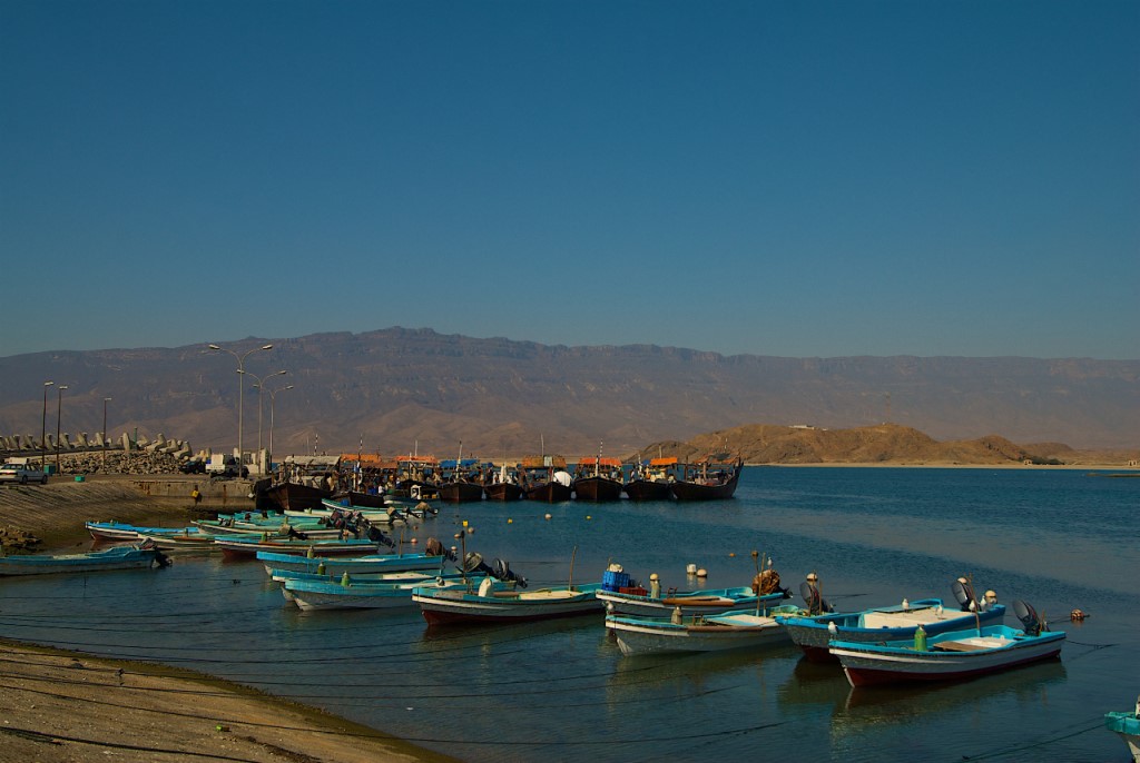 Fischerboote Hafen von Mirbat - Oman