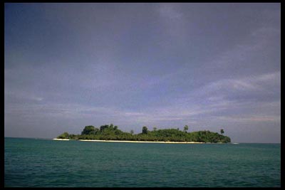 Insel im Küstenbereich von Padang
