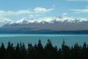 Lake Pukaki mit Gebirgszug - Neuseeland
