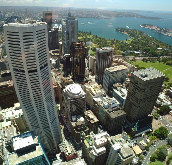 Blick vom AMP Tower auf Sydney, Australien