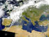 Satellitenaufnahme von Europa und Nordafrika