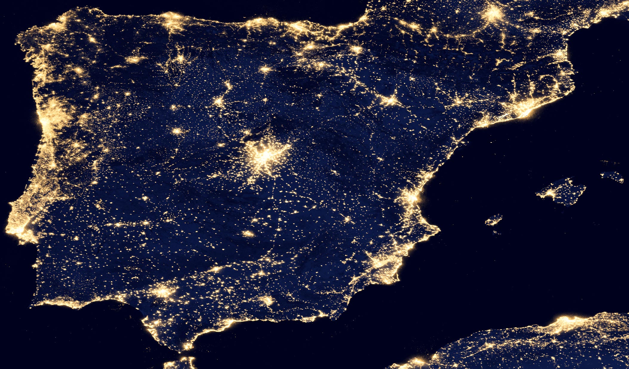 Spanien bei Nacht