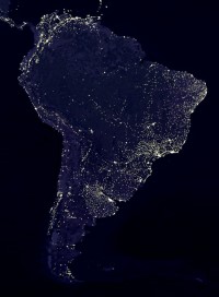 Südamerika bei Nacht Südamerika bei Nacht