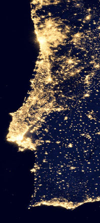 Portugal bei Nacht Portugal bei Nacht