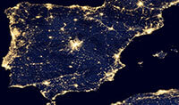 Spanien bei Nacht