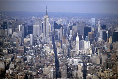 Blick auf Manhatten mit Empire State Building - New York - USA Blick auf Manhatten mit Empire State Building - New York - USA
