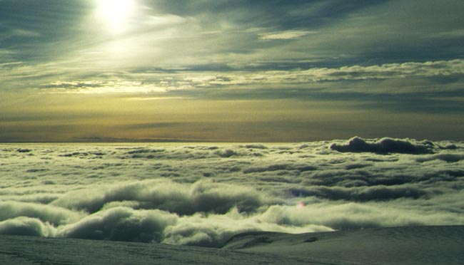 Wolkendecke in der Antarktis