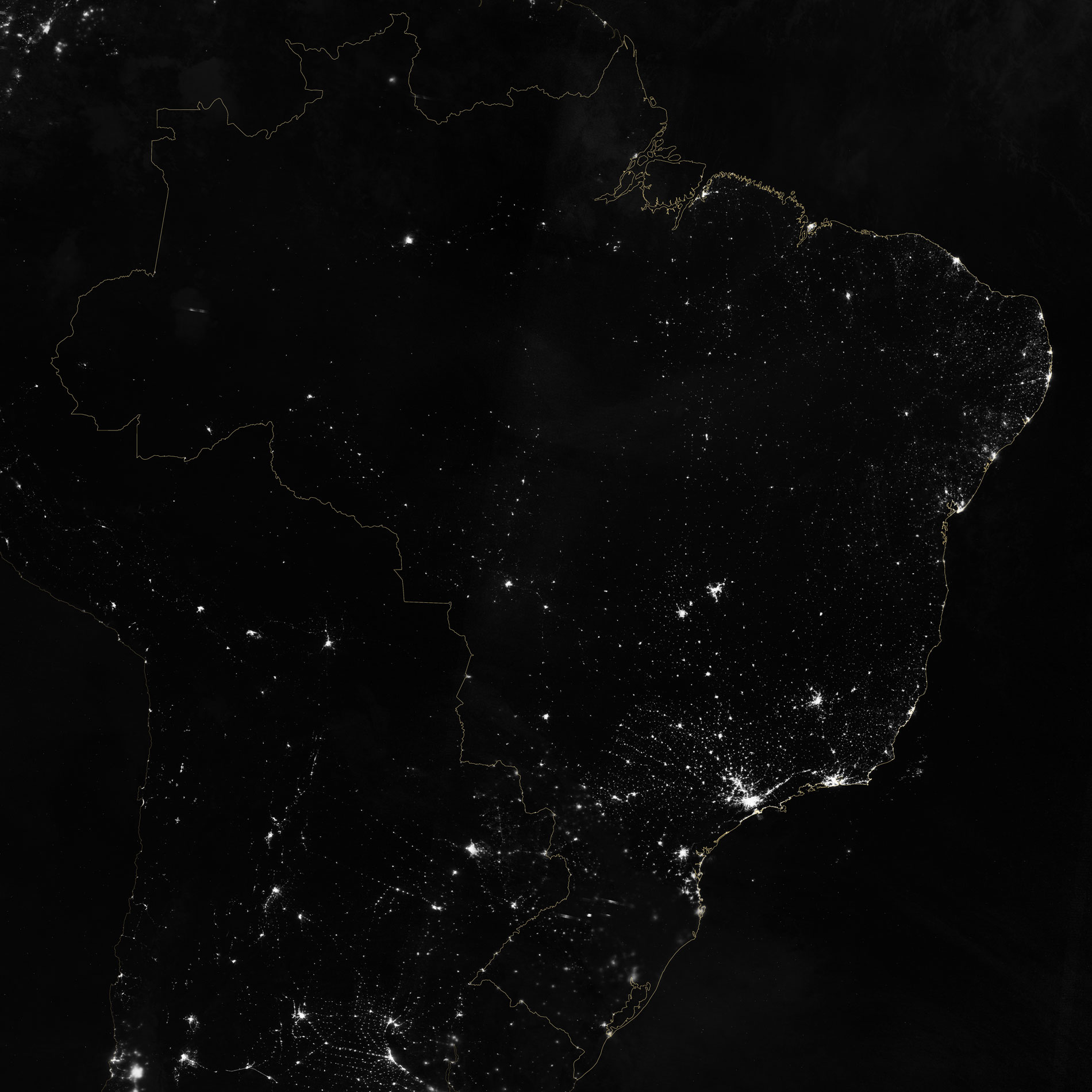 Brasilien bei Nacht